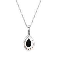 Tear Drop Halo Necklace