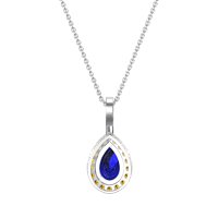 Tear Drop Halo Necklace