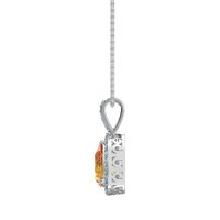 Tear Drop Halo Necklace