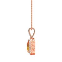 Tear Drop Halo Necklace