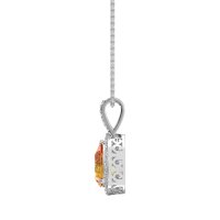 Tear Drop Halo Necklace