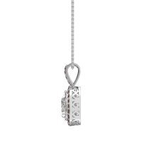 Tear Drop Halo Necklace