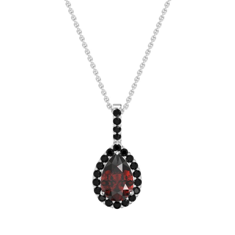Tear Drop Halo Necklace
