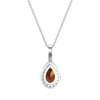 Tear Drop Halo Necklace