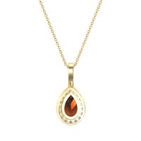 Tear Drop Halo Necklace
