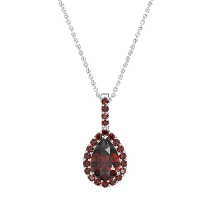 Tear Drop Halo Necklace