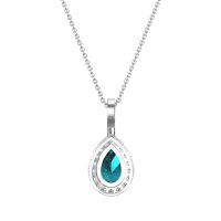 Tear Drop Halo Necklace
