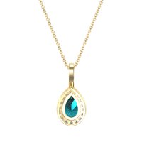 Tear Drop Halo Necklace
