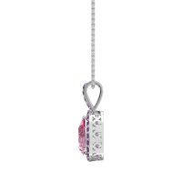 Tear Drop Halo Necklace
