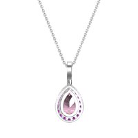 Tear Drop Halo Necklace