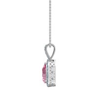 Tear Drop Halo Necklace