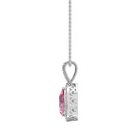 Tear Drop Halo Necklace