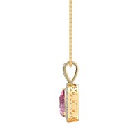 Tear Drop Halo Necklace
