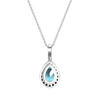 Tear Drop Halo Necklace