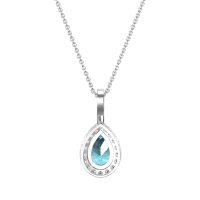 Tear Drop Halo Necklace