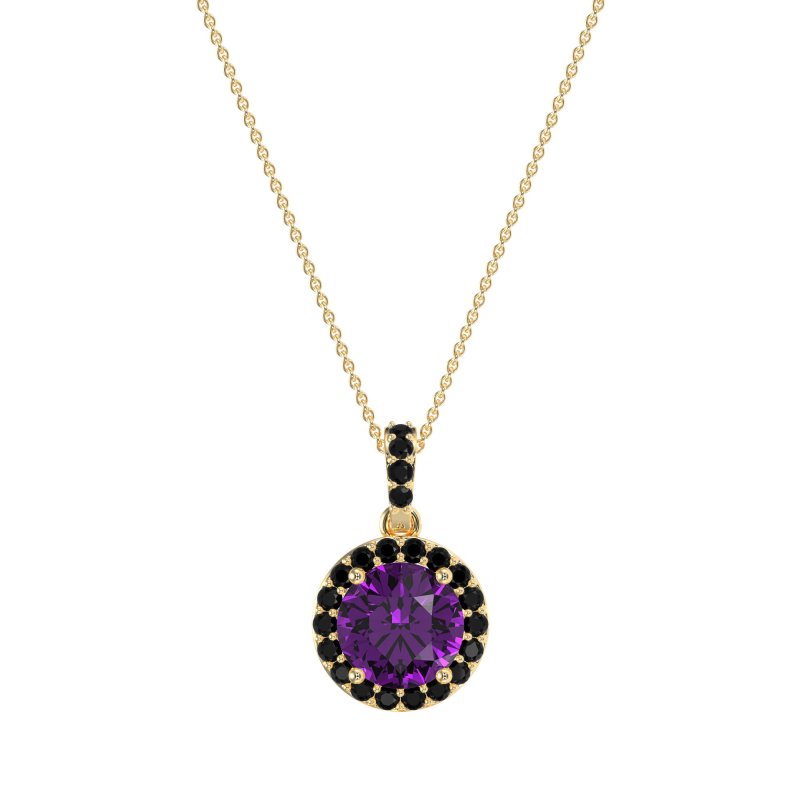 Round Halo Necklace