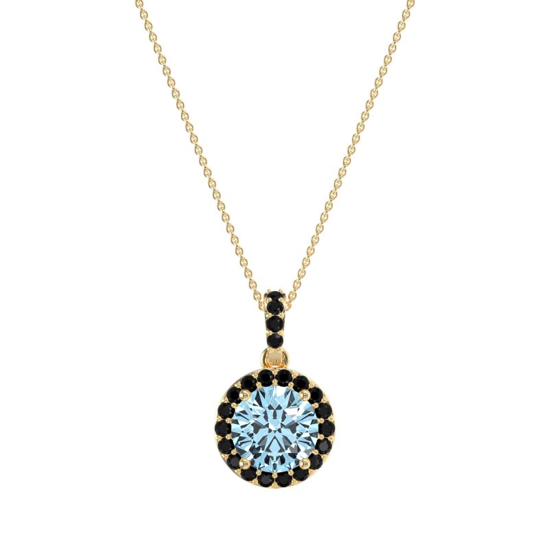 Round Halo Necklace