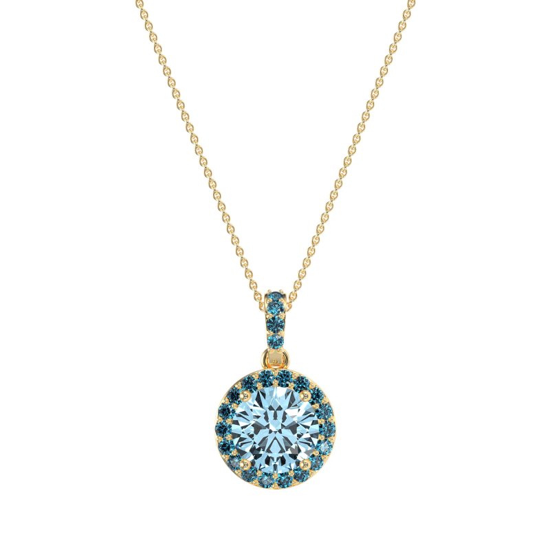 Round Halo Necklace