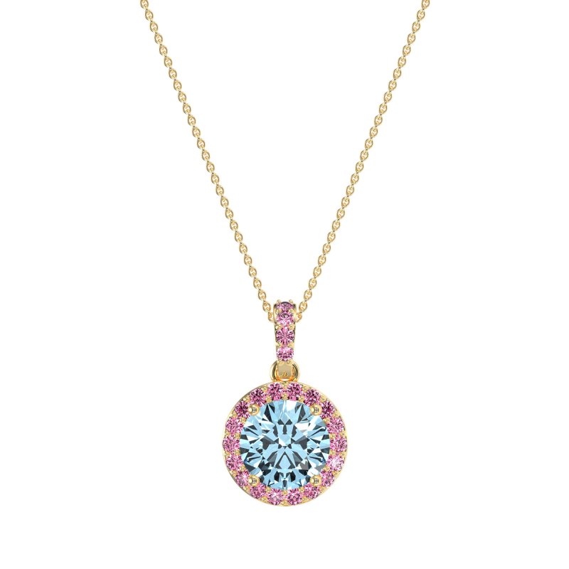 Round Halo Necklace