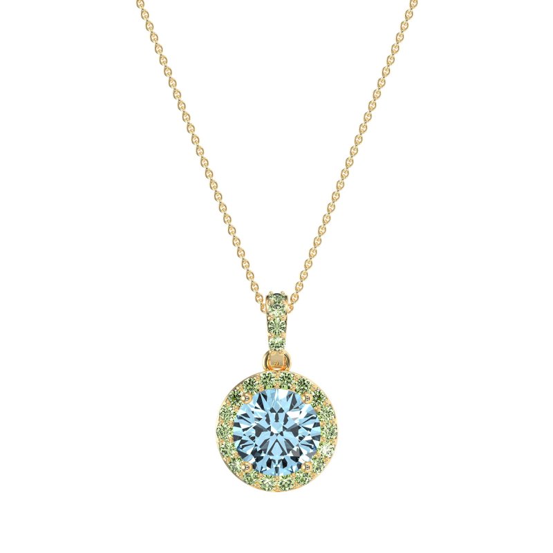Round Halo Necklace