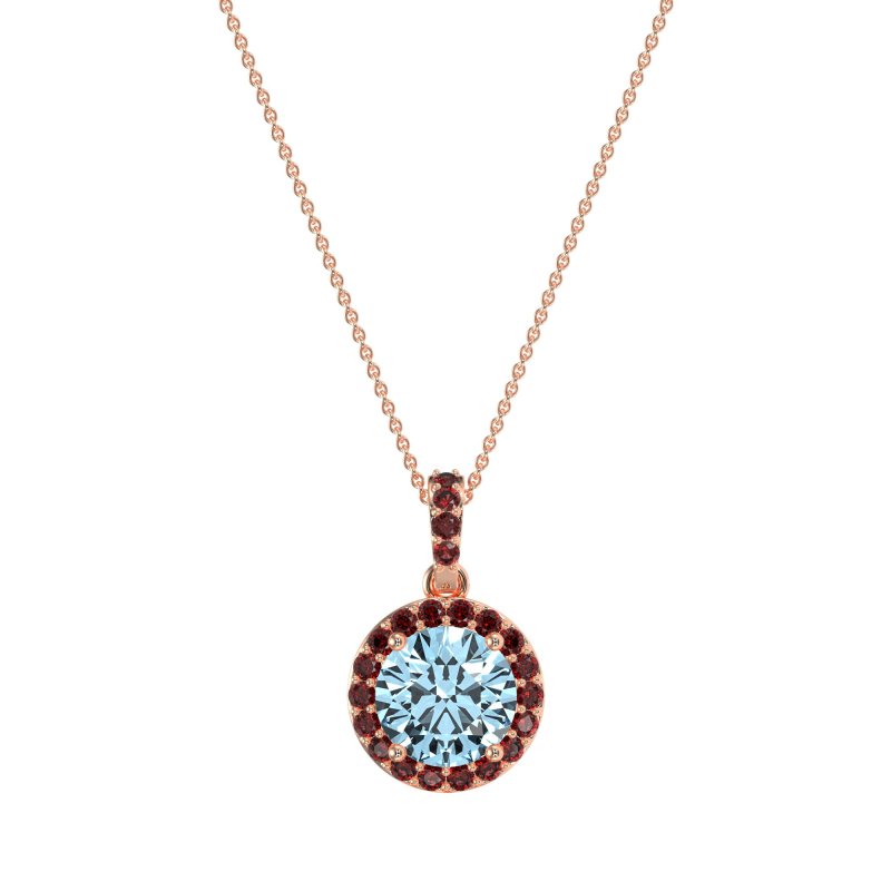 Round Halo Necklace