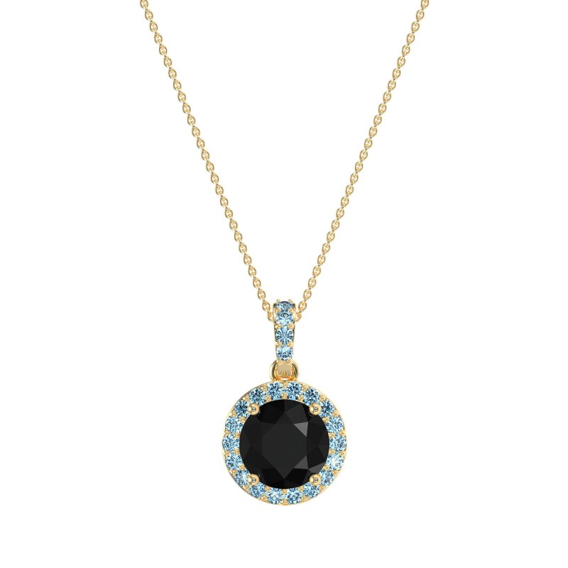Round Halo Necklace