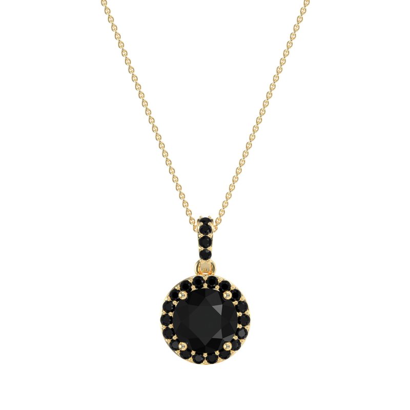 Round Halo Necklace