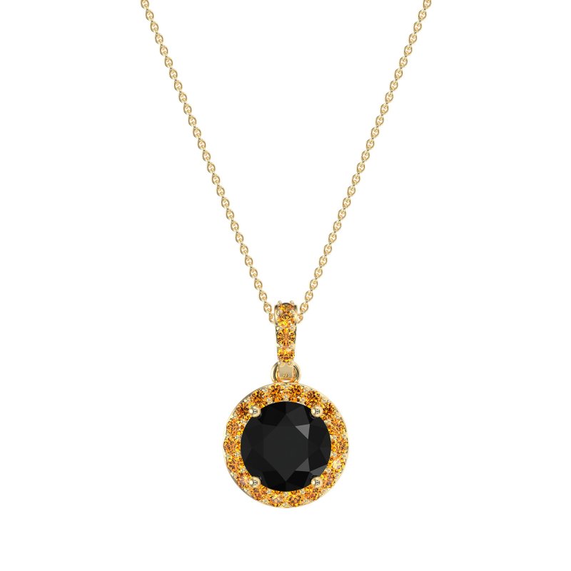 Round Halo Necklace