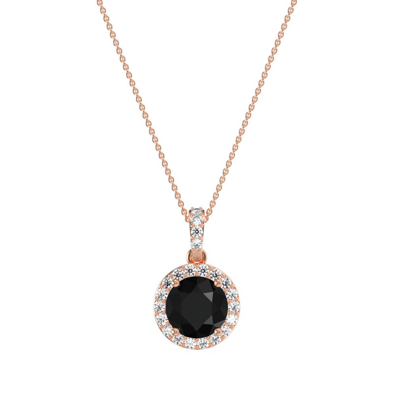 Round Halo Necklace