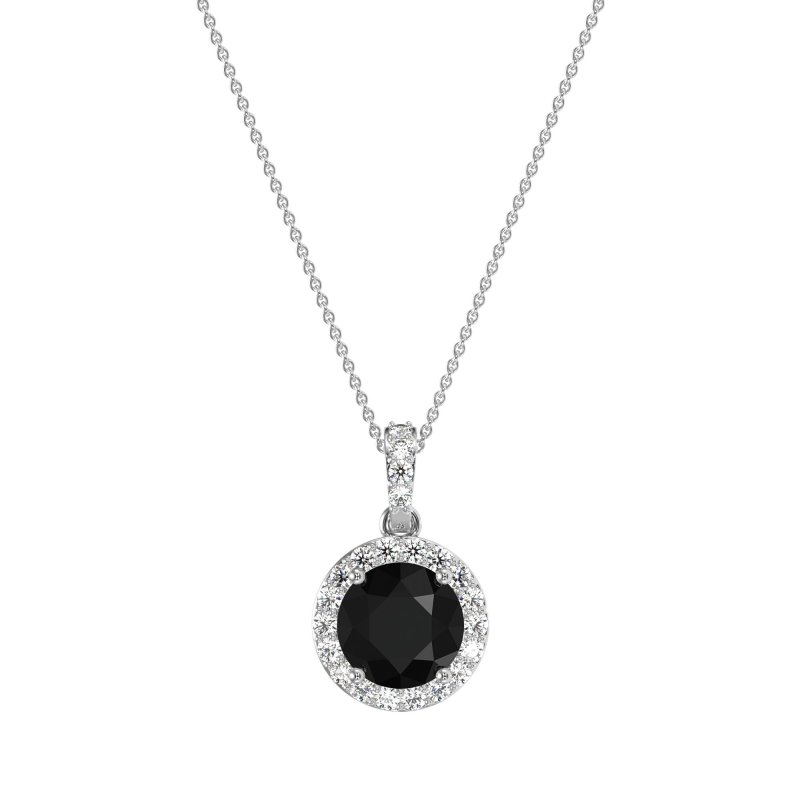 Round Halo Necklace