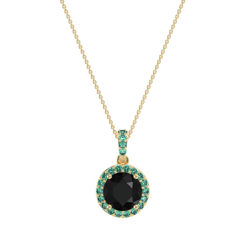 Round Halo Necklace