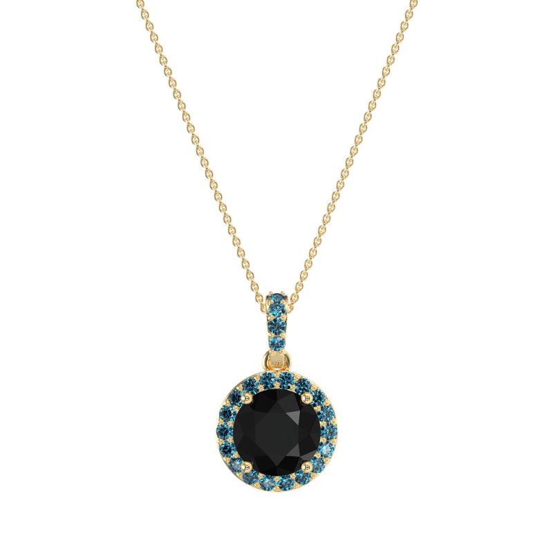 Round Halo Necklace
