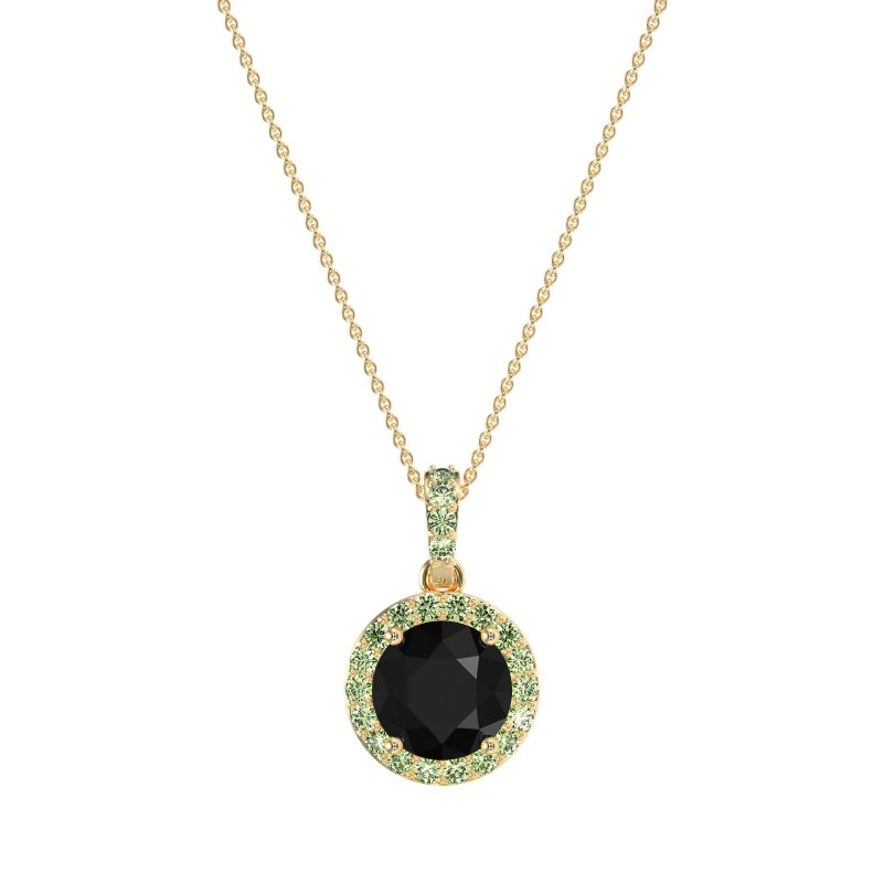 Round Halo Necklace