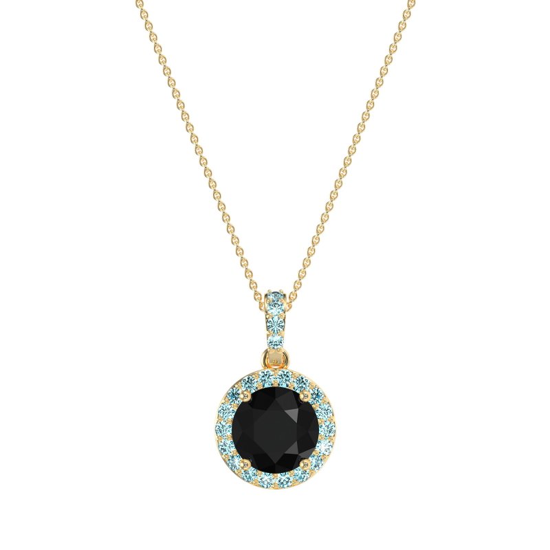 Round Halo Necklace