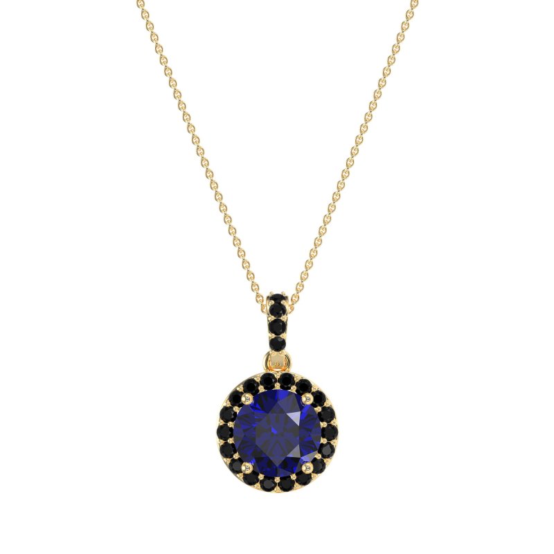 Round Halo Necklace