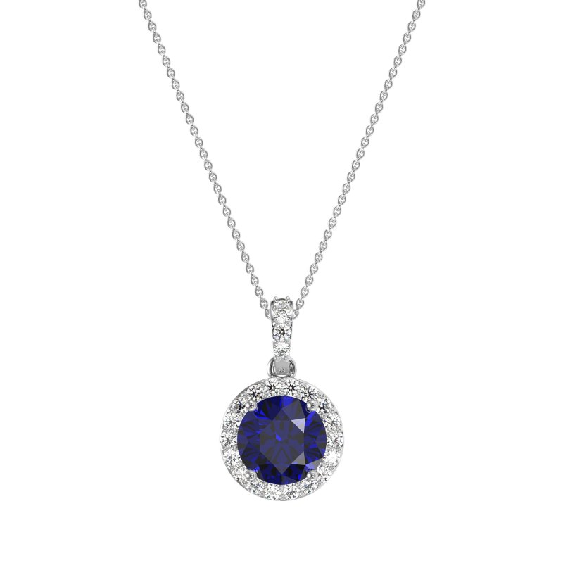 Round Halo Necklace