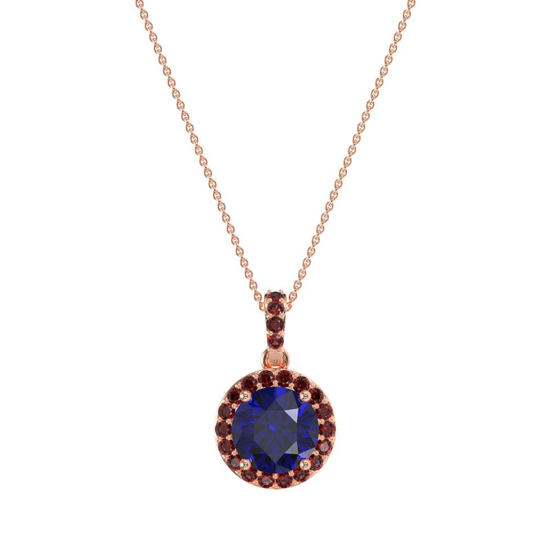 Round Halo Necklace