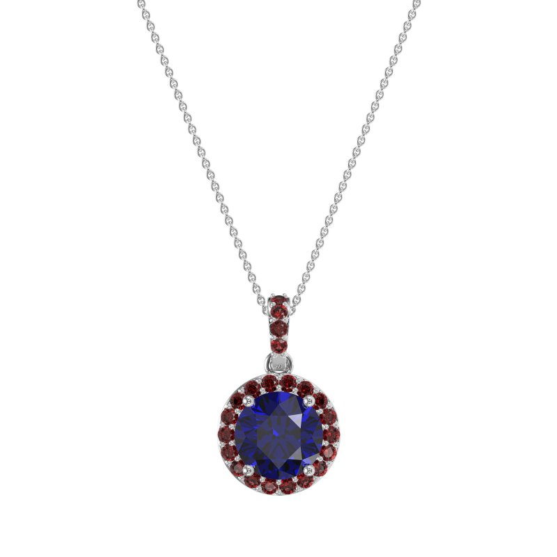 Round Halo Necklace