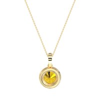 Round Halo Necklace