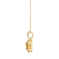 Round Halo Necklace