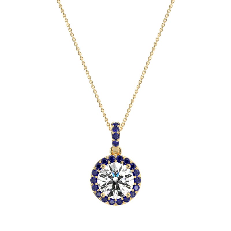 Round Halo Necklace