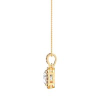 Round Halo Necklace