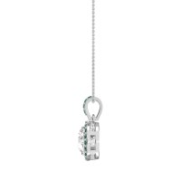 Round Halo Necklace