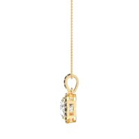 Round Halo Necklace