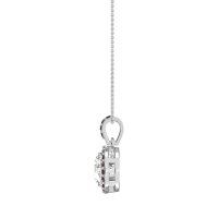 Round Halo Necklace