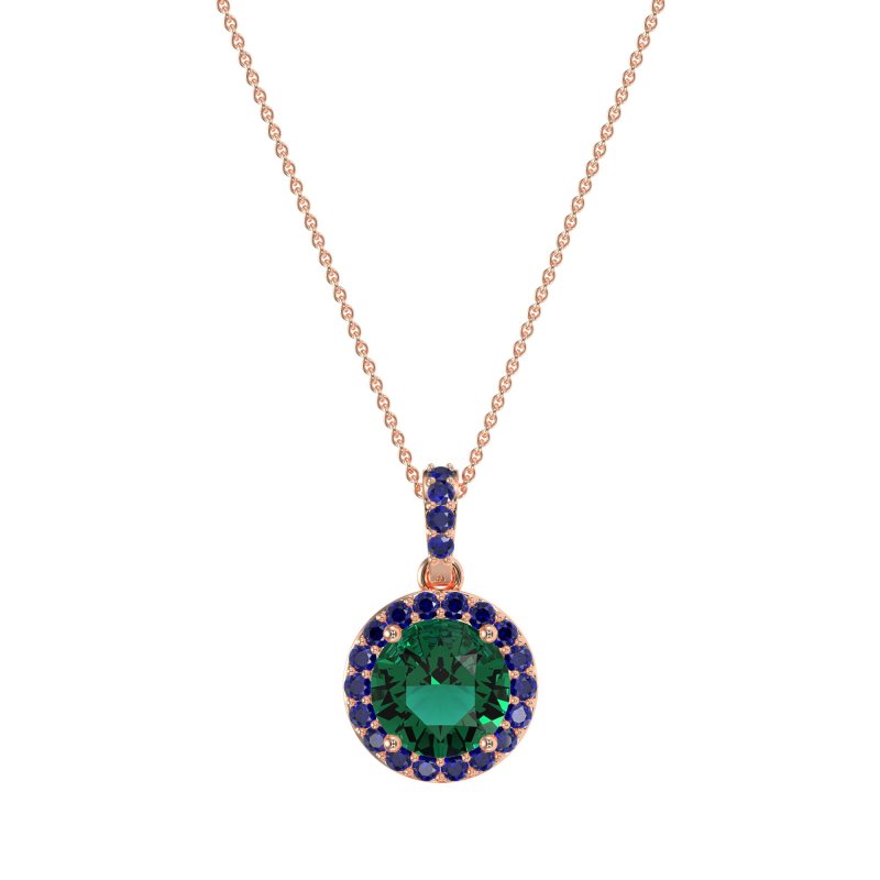 Round Halo Necklace