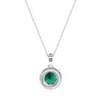 Round Halo Necklace