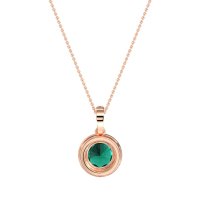 Round Halo Necklace