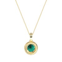 Round Halo Necklace