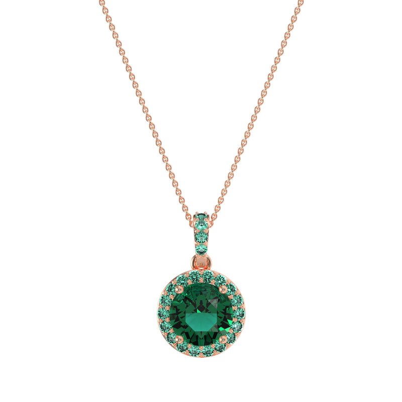 Round Halo Necklace